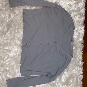 Gray, short, v-neck sweater from Hollister​​​​